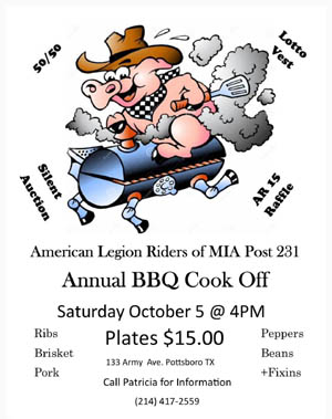 American Legion Riders BBQ Cook Off Flyer